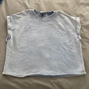 ME+EM Light Blue Sleeveless Top